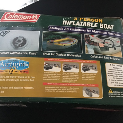 COLEMAN 3 PERON INFLATABLE BOAT