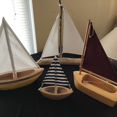 COLLECTION OF WOODEN BOATS