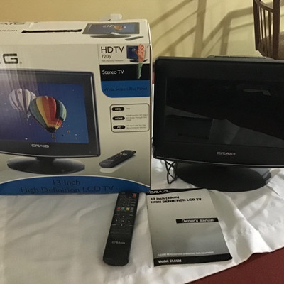 13 INCH CRAIG HIGH DEF LCD T.V. WITH REMOTE