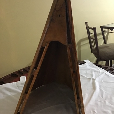 28 INCH WOOD CANOE TIP