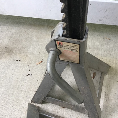 TWO ADJUSTABLE JACK STANDS