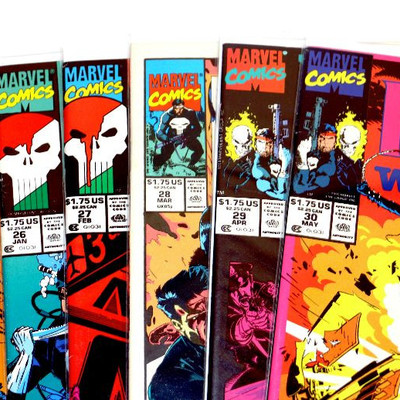 The PUNISHER War Journal #25 26 27 28 29 30 Marvel Comics 1990/91 NM