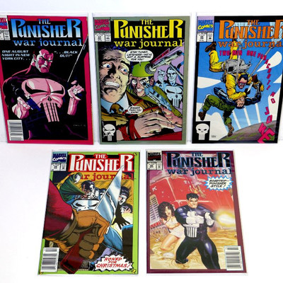 The PUNISHER War Journal #34 37 38 39 40 Marvel Comics 1991/92 NM