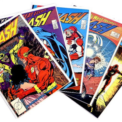 FLASH #5 11 12 15 16 Copper Age Comic Books Lot 1987-88 DC Comics