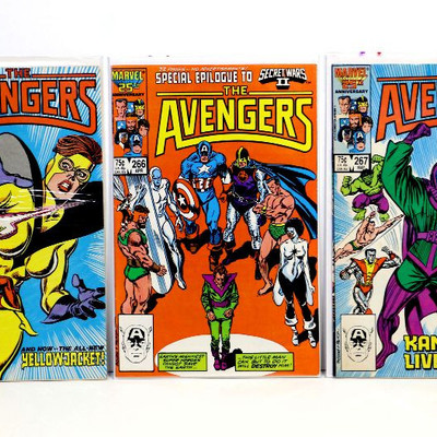 AVENGERS #249-307 - 20 Comic Books Lot Copper Age 1984-89 Marvel Comics