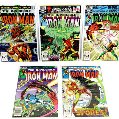 IRON MAN #151 153 154 156 157 Bronze Age Lot 1981-82 Marvel Comics VF+