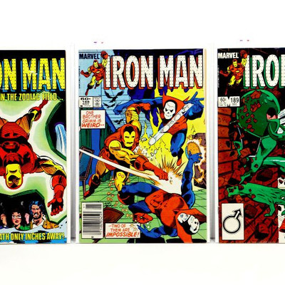 IRON MAN #85 188 189 190 191 198 199 Copper Age Lot 1984-85 Marvel Comics VF+
