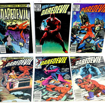 DAREDEVIL #192 193 195 198 199 206 Bronze Age Lot Marvel Comics 1983/84