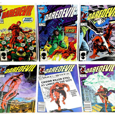 DAREDEVIL #209 235 240 241 242 243 Copper Age Lot Marvel Comics 1984-87