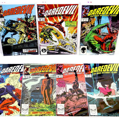 DAREDEVIL #245 246 247 248 251 252 256 Copper Age Lot Marvel Comics 1987-88