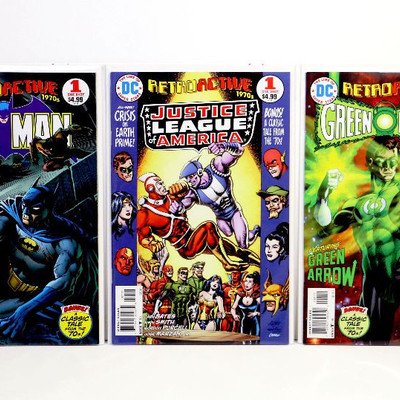 BATMAN Justice League America GREEN LANTERN in RETROACTIVE 1970's DC Comics