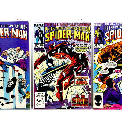 PETER PARKER SPECTACULAR SPIDER-MAN #100 110-113 122 Marvel Comics 1985-87