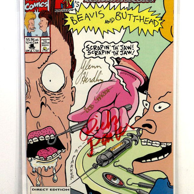 Beavis and Butt-Head #1 Signed by 3 Creators - 1993 Marvel Comics