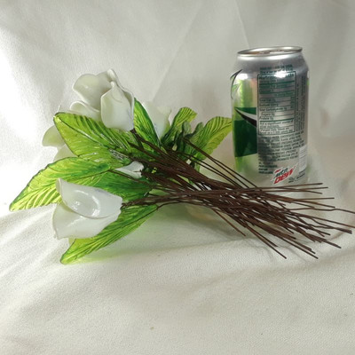 Bouquet of Glass Flowers and Leaves