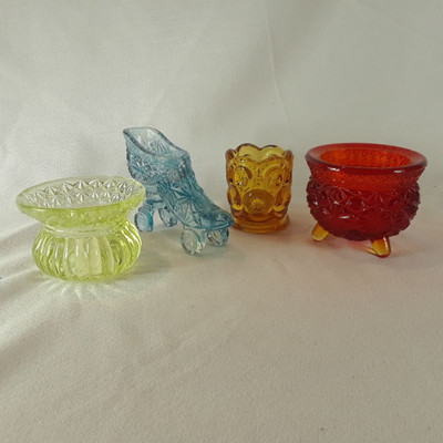 Collection of Small Colored Glass