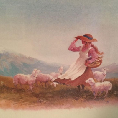 Taking the sheep to pasture by M.Wyatt ( Value $100-$300)