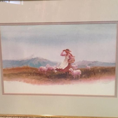 Taking the sheep to pasture by M.Wyatt ( Value $100-$300)