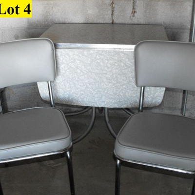 LOT 4  Retro Kitchen Table & 2 Chairs