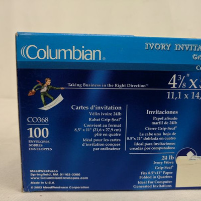 Columbian 100 Envelopes, 4 3/8
