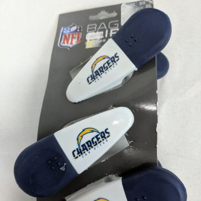 NFL Chargers: Rocks Glass Gift Set & Bag Clips - New