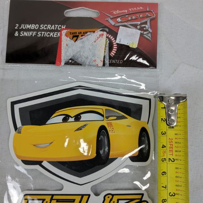 Cars Scented Stickers, 5 & Jackson Keychain - New