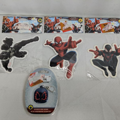 Spider- Man Scented Stickers & Keychain - New