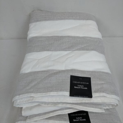 Casual Avenue Luxury Beach Towel, Qty 2 - New