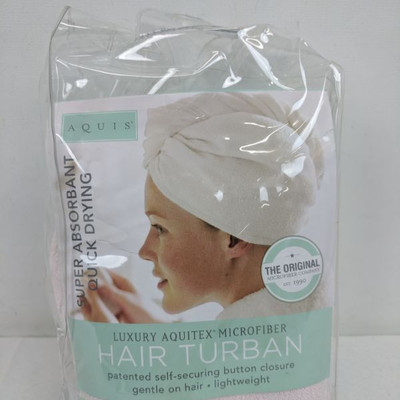 Aquis Hair Turban, Pink - New