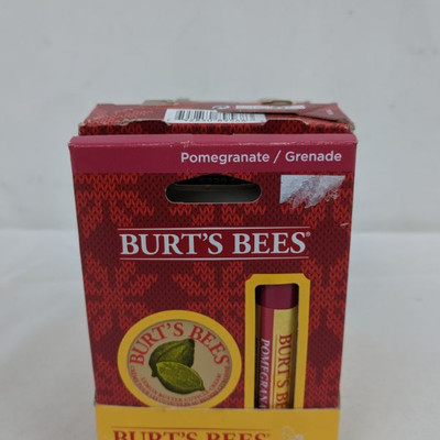 Burt's Bees Pomegranate Chapstick, Qty 6 - New