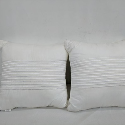 Damask Stripe Decorative Pillow, Set of 2, 16