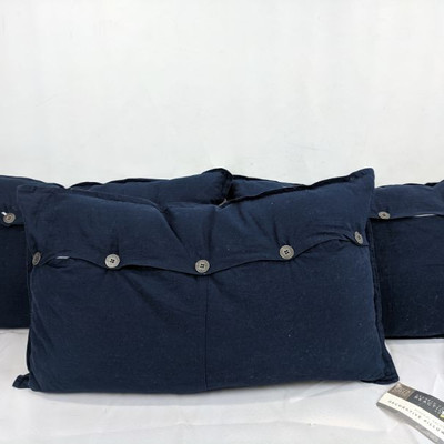 Kenneth Cole Navy Decorative Pillows, Set of 3, 14
