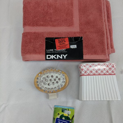 Luxe Tubemate DKNY & Toothbrush Holder & Massage Scrubber - New