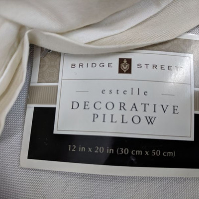 Bridge Street Decorative Pillows, Set of 2, Cream, 12