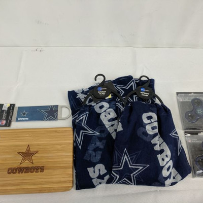 Dallas Cowboys: Infinity Scarfs, Bottle Opener, Cutting Board, Spinners - New