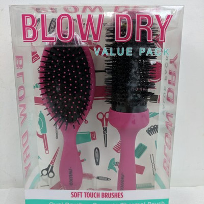 Blow Dry Soft Touch Brushes, Pink - New
