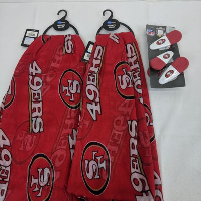NFL 49ers Infinity Scarves & Bag Clips - New