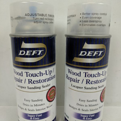 Deft Wood Touch Up Repair Lacquer Sanding Sealer, Qty 2 - New