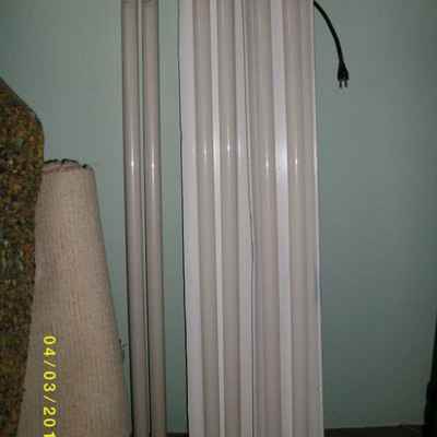 Florescent light fixtures - 4 ft. - 3 fixtures with bulbs