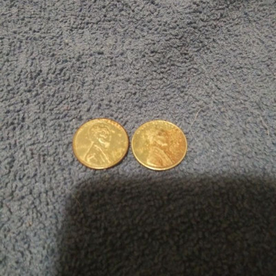 2 1943 Steel pennies 