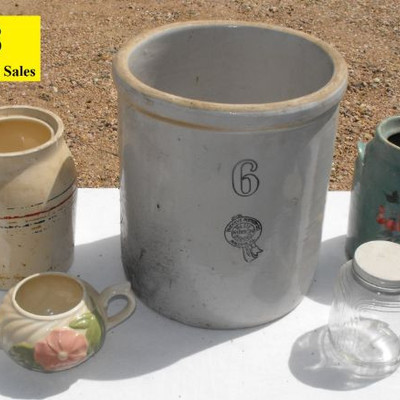 LOT 8  Vintage Crocks and Clay Containers