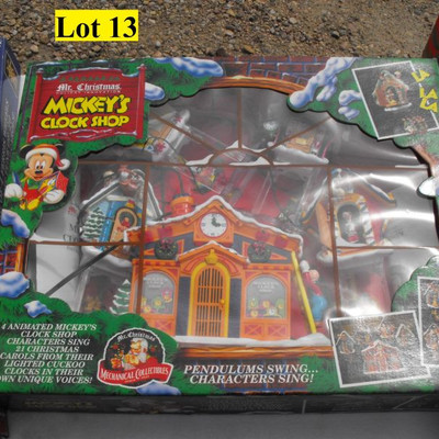 LOT 13  Holiday Ferris Wheel, Carousel and Mickey Mouse Clock Shop