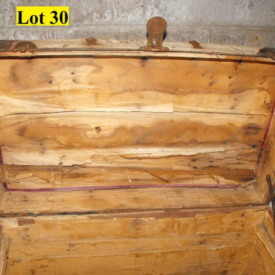 LOT 30 - 2 Antique Wooden Trunks