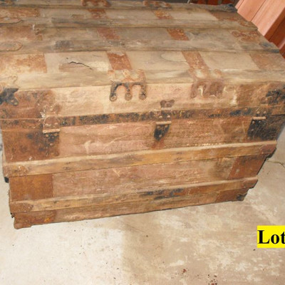 LOT 30 - 2 Antique Wooden Trunks