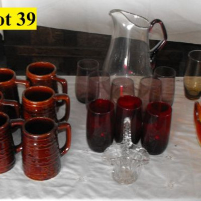 LOT 39  Stone and Glass Ware