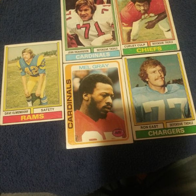 5 card Lot of 1970s NFL 