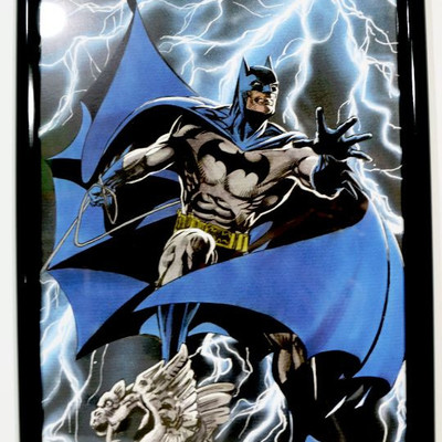 BATMAN Dark Knight JLA Super Hero Fine Comic ART Print Signed by Neal Adams - 13" x 19"
