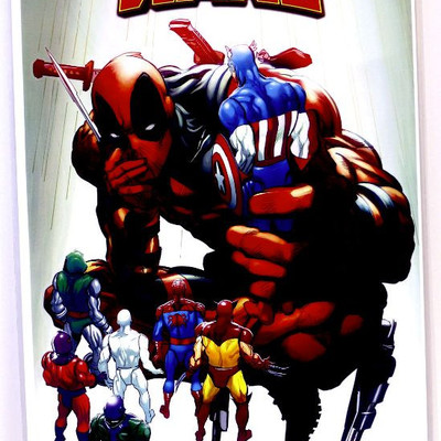 Secret Wars DEADPOOL Fine Comic Art print Signed by Neal Adams - 13" x 19"