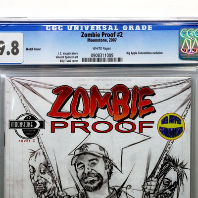 ZOMBIE PROOF #2 CGC 9.8 Comic Book Big Apple Convention Moonstone Comics 2007