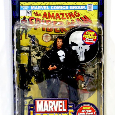 Amazing Spider-Man #129 Comic Book & Punisher Action Figure Marvel Legends 2004