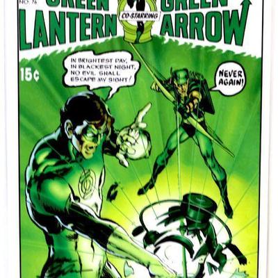 GREEN LANTERN #76 Fine Comic Art Print Signed by Neal Adams - 13" x 19"